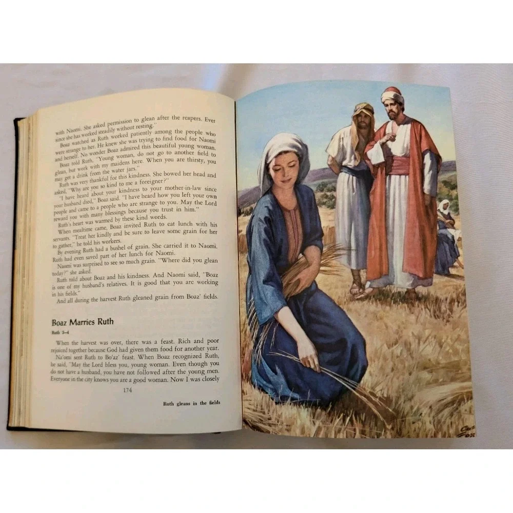 Vintage 1955 Egermeier's Bible Story Book Deluxe Edition Hardcover Warner Press